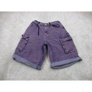 Vision Street Wear Shorts Mens Medium M Purple Cargo Skater Denim Cut Offs 30x13